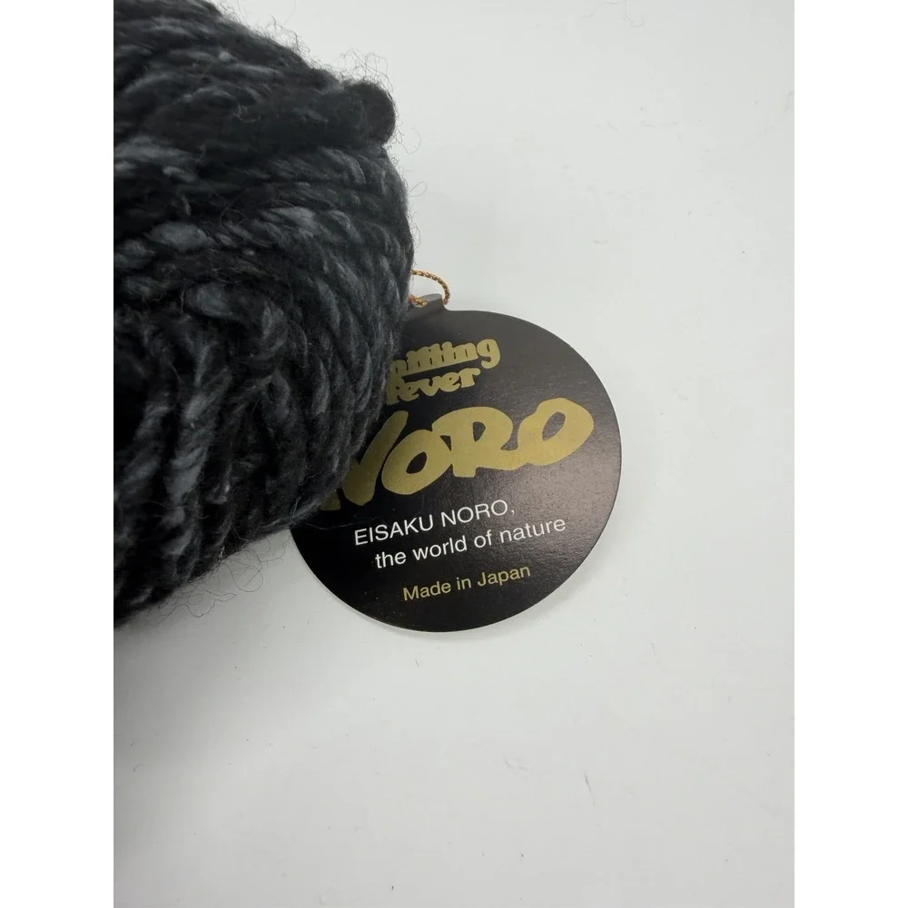 NORO Kabuto Yarn Wool Silk Alpaca Cashmere 50g Grey Black